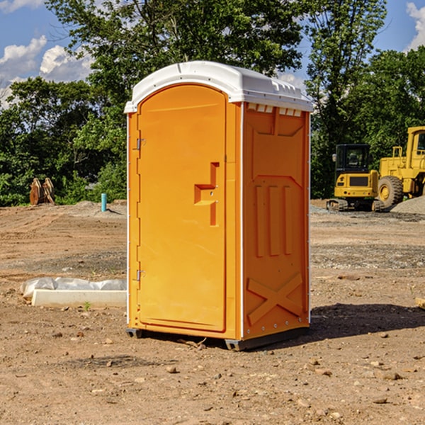 how often are the porta potties cleaned and serviced during a rental period in Edgar Springs